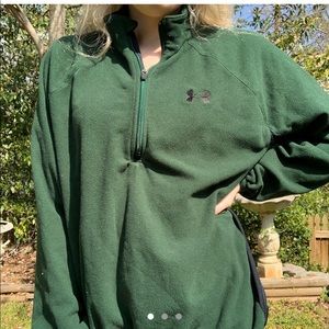 ARMY GREEN UNDER ARMOUR QUARTER ZIP SWEATER